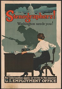 Stenographers! Washington needs you!  Still.