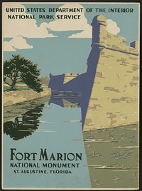 Fort Marion National Monument, St. Augustine, Florida (1938) vintage poster by C. Don Powell. Original public domain image from the Library of Congress.