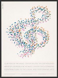 Club 100 of the Music Center salutes this distinguished artist poster. Original public domain image from Library of Congress. Digitally enhanced by rawpixel.