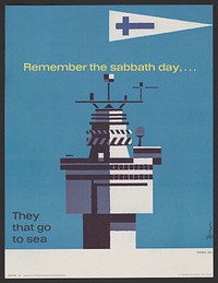 Remember the sabbath day, ... Exodus 20:8 (1963) vintage poster by Joseph Binder. Original public domain image from the Library of Congress.