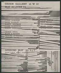 Green Gallery, 15 W 57, Lucas Samaras, Sally Hazelet, Robert Whitman poster. Original public domain image from Library of Congress. Digitally enhanced by rawpixel.