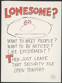 Lonesome? Want to meet People? Want to be noticed? Like excitement? Then just leave that security file open tonight