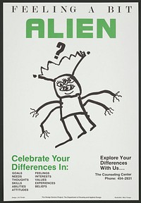 Feeling a bit alien, celebrate your differences in:... (1983) poster by Jim Thorpe. Original public domain image from the Library of Congress.