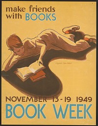 Make friends with books November 13-19 1949, book week.