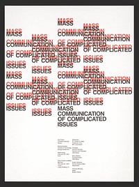 Mass communication of complicated issues Karl Taylor Compton seminar series (1970) vintage poster by Dietmar R. Winkler. Original public domain image from the Library of Congress.
