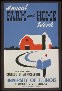 Annual farm and home week (1941) vintage poster by Federal Art Project. Original public domain image from the Library of Congress.