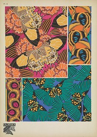 E.A. Séguy's vintage butterflies pattern (1925) art nouveau from Papillons. Original public domain image from Biodiversity Heritage Library.