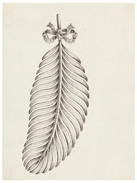 Design for a Brooch in Shape of a Feather