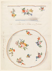 Design for a Painted Porcelain Salad Bowl