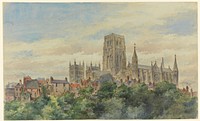 View of Durham Cathedral, Arnold William Brunner