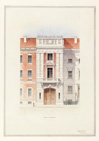 Design for a fire house: front elevation