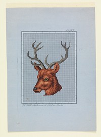 Design for Berlin Wool Work, Stag