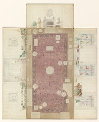 Salon, with Oriental carpet and grand piano, Mcmillen
