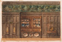 Side elevation of a dining room, Izabel M Coles