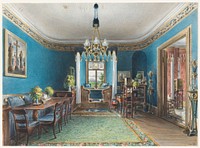 The Blue Room, Schloss Fischbach, Friedrich Wilhelm Klose