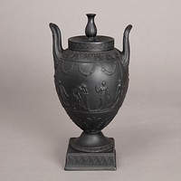 Black Basalt Covered Urn