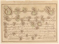 Facsimile of original marriage certificate of Charles II and Catherine of Portugal