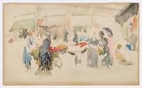 Flower Market: Dieppe, James Abbott McNeill Whistler (1834-1903)