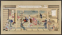 Moonlight Revelry at Dozo Sagami, Kitagawa Utamaro
