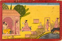 Lakshmana at the hermitage, folio from a Ramayana