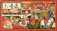 Krishna bids farewell, folio from a Bhagavata Purana