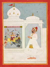 Thakur Ajit Singh worships the Goddess