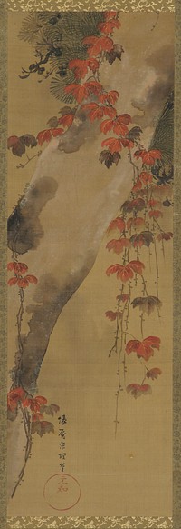 Pine tree and autumn vine, Tawaraya Sori I