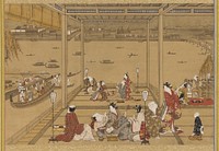 Gaiety in a riverside tea-house