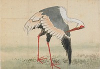 Crane by Katsushika Hokusai