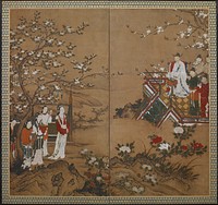 The Chinese emperor Ming Huang and Yang Kuei-fei, Kano School