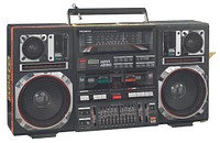 Boombox carried by Radio Raheem in the film Do the Right Thing