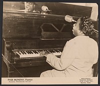 Gelatin silver print of Paul Monday playing the piano, National Museum of African American History and Culture