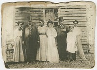 Photograph of the Stevens Family outside their home in Linn Creek, Missouri, National Museum of African American History and Culture