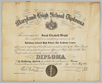 Diploma from Salisbury, MD Colored High School, National Museum of African American History and Culture