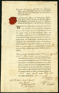 Broadside issued by Franklin and Hunter