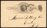 1c Thomas Jefferson with Canton, OH owl on postal card