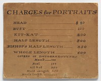 Thomas Sully's price list