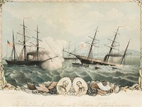 The Fight Between the "Alabama" and the "Kearsarge" Off Cherbourg, June 19, 1864