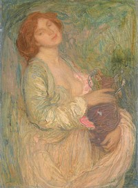 Woman with Vase, Edmond Francois Amanjean