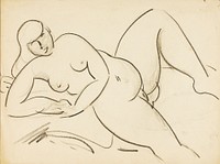 Reclining Female Nude by Carl Newman