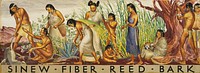 Sinew, Fiber, Reed, Bark (mural study)