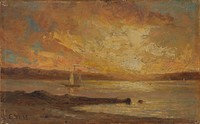 Boat on Sea, Edward Mitchell Bannister