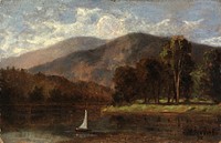 Untitled (sailboat in river), Edward Mitchell Bannister