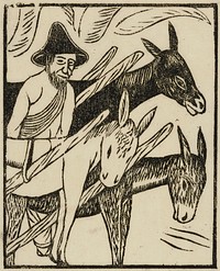 Man with Three Donkeys