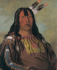 Mix-ke-móte-skin-na, Iron Horn, a Warrior by George Catlin