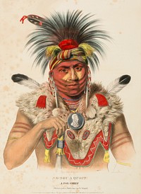 NE-SOU-A-QUOIT. A FOX CHIEF., from History of the Indian Tribes of North America
