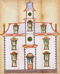 Architectural Rendering of a Victorian House, C. M. Seckner