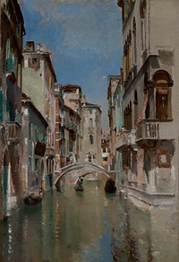 Canal in Venice, San Trovaso Quarter, Robert Frederick Blum