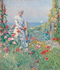 In the Garden (Celia Thaxter in Her Garden) by Frederick Childe Hassam