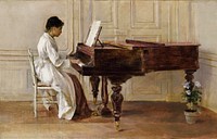 At the Piano, Theodore Robinson